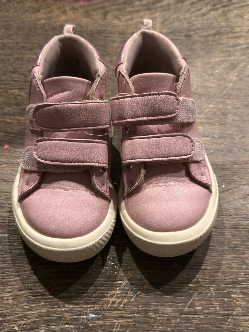 Kids Pink Velcro Sneakers